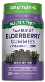 Nature's Truth Elderberry Gummies, Sambucus, Gummies, Delicious Berry Flavor