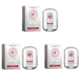 WUSOOTHE Bio Sun Stick 15g - Advanced Protection With Peptide Complex, Collagen And Hyaluronic Acid SPF50,PortableStrong UVProtection Sunscreen S (Option: 3box)