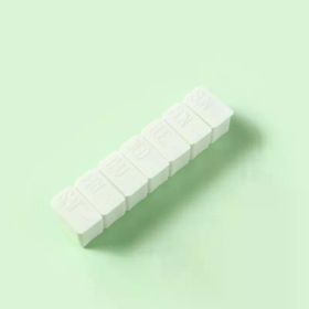2Pcs/Set Travel Pill Box Holder Weekly Medicine Storage Organizer Container Drug Tablet Dispenser Independent Lattice Pill Case (Color: 2Pcs White)