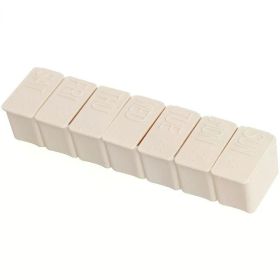 2Pcs/Set Travel Pill Box Holder Weekly Medicine Storage Organizer Container Drug Tablet Dispenser Independent Lattice Pill Case (Color: 2Pcs Beige)