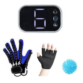 Protable Rehabilitation Robot Gloves Stroke Hemiplegia Cerebral Infarction Training Device Finger Exerciser Hand Function Recove (Color: Left hands, size: S)