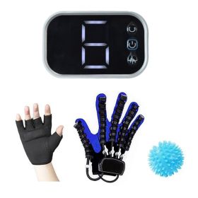 Protable Rehabilitation Robot Gloves Stroke Hemiplegia Cerebral Infarction Training Device Finger Exerciser Hand Function Recove (Color: right hands, size: M)