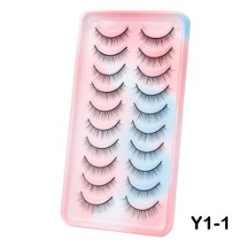 AYRMILLA 5/20Pairs 3D Mink Lashes Natural False Eyelashes Dramatic Thick Fake Eyelash Extension Faux Cils Wholesale Makeup Tools (Color: 10Pairs-CY1)