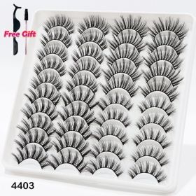 AYRMILLA 5/20Pairs 3D Mink Lashes Natural False Eyelashes Dramatic Thick Fake Eyelash Extension Faux Cils Wholesale Makeup Tools (Color: 20Pairs-4403)