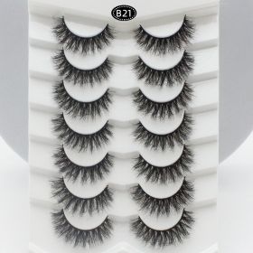 AYRMILLA 5/20Pairs 3D Mink Lashes Natural False Eyelashes Dramatic Thick Fake Eyelash Extension Faux Cils Wholesale Makeup Tools (Color: 7Pairs-B21)