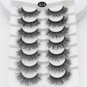 AYRMILLA 5/20Pairs 3D Mink Lashes Natural False Eyelashes Dramatic Thick Fake Eyelash Extension Faux Cils Wholesale Makeup Tools (Color: 7Pairs-B24)