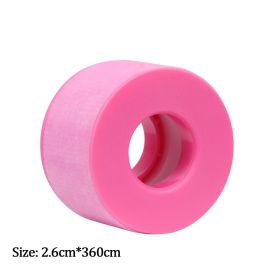 New Non-woven Silicone Gel Eyelash Tape Breathable Sensitive Resistant Microporous Eyelash Extension Color Tape Sticker Makeup (Color: Rose Red-B)