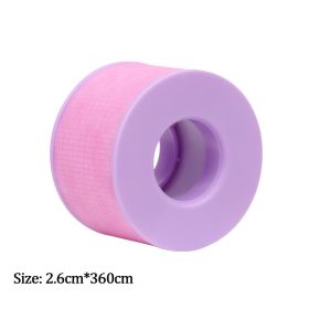 New Non-woven Silicone Gel Eyelash Tape Breathable Sensitive Resistant Microporous Eyelash Extension Color Tape Sticker Makeup (Color: Purple-B)