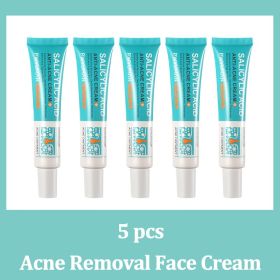 Salicylic Acid Acne Treatment Face Cream Repair Pimple Spots Deep Cleaning Pore Shrinking Anti-acne Scar Oil Control Moisturizer (Color: 5pcs)