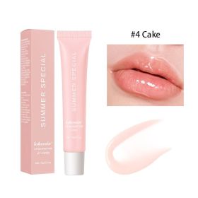 Summer Lip Balm Moisturizing Mirror Lip Gloss Lip Vanilla Mint Iced Coffee Cake Smell Lipstick Transparent Lip Oil Makeup (Color: 4)