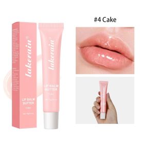 Summer Lip Balm Moisturizing Mirror Lip Gloss Lip Vanilla Mint Iced Coffee Cake Smell Lipstick Transparent Lip Oil Makeup (Color: 4 Cake)