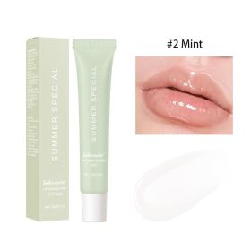 Summer Lip Balm Moisturizing Mirror Lip Gloss Lip Vanilla Mint Iced Coffee Cake Smell Lipstick Transparent Lip Oil Makeup (Color: 2)