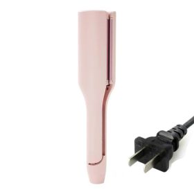 Hair Curling Iron 32mm Deep Wave Hair Curler 4 Temperature Adjustable Fast Heating Crimping Iron Styler Wand for All Hair Style (Color: Pink US)