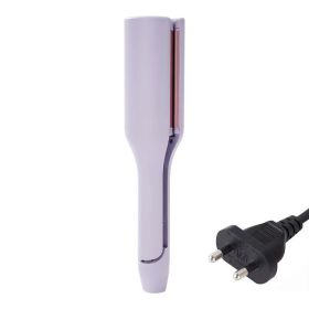 Hair Curling Iron 32mm Deep Wave Hair Curler 4 Temperature Adjustable Fast Heating Crimping Iron Styler Wand for All Hair Style (Color: Purple EU)