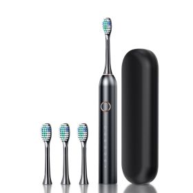 Remarkable Goodz Electric Toothbrush With 4 Brush Heads (Color: Black)